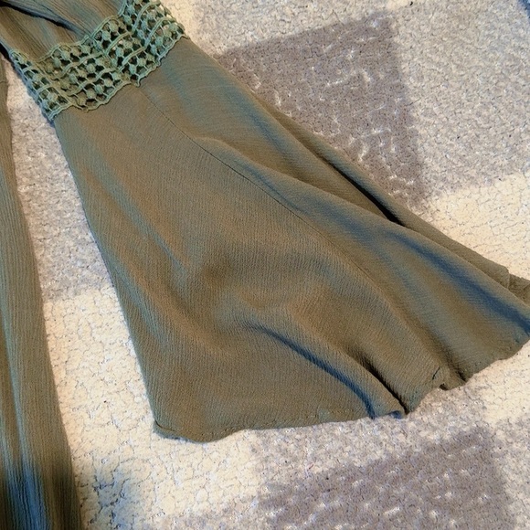 Long green boho cardigan - Picture 3 of 3